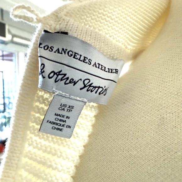 And other stories Floral Pointelle-Knit Halterneck Dress NWOT - Picture 8 of 8